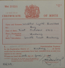 Cyril Buxton short birth certificate