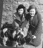 neg. Nancy, Margaret & spaniel
