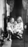 neg. 3 children doorstep - Winnie, poss Maruion & ?